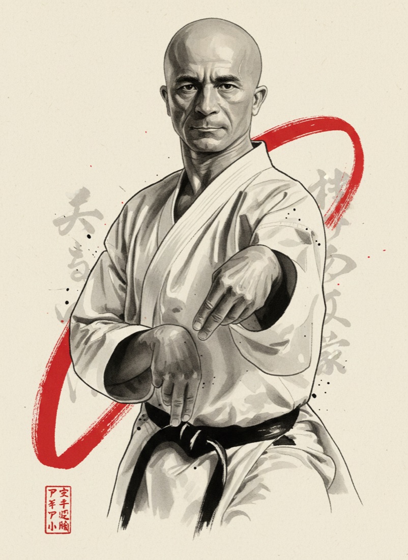 Sensei Aguiar — sumi-e